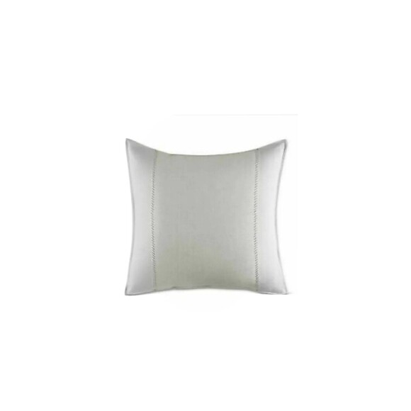 Vera Wang SHAM Painted Stripe European Euro 26x26" Breezy White Linen Designer - Picture 1 of 10